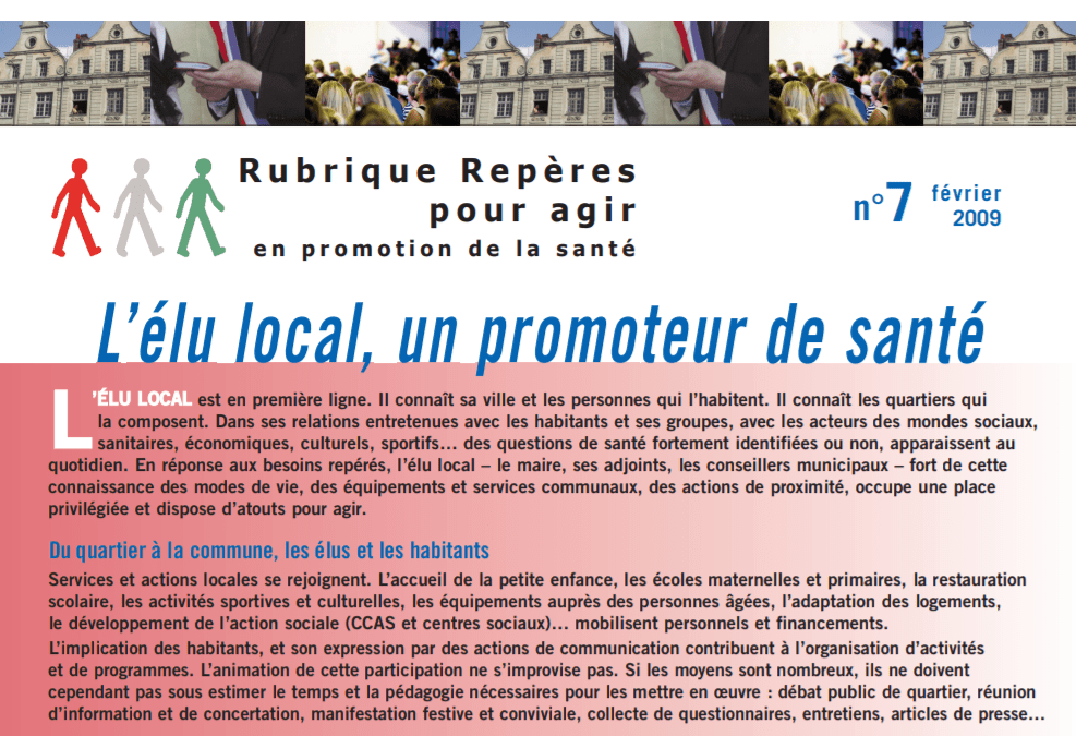 Numéro 7 : L’élu local, un promoteur de santé
